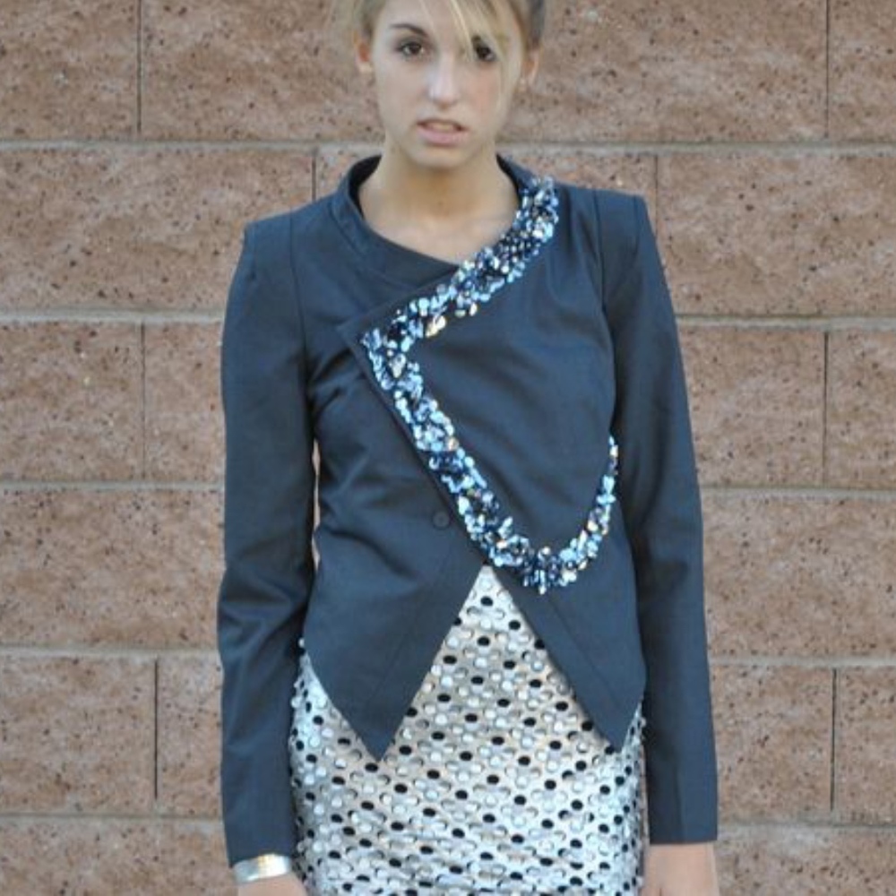 MOTO CROSSOVER SEQUIN JACKET